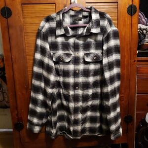 Field & Stream Black and White Plaid Shirt